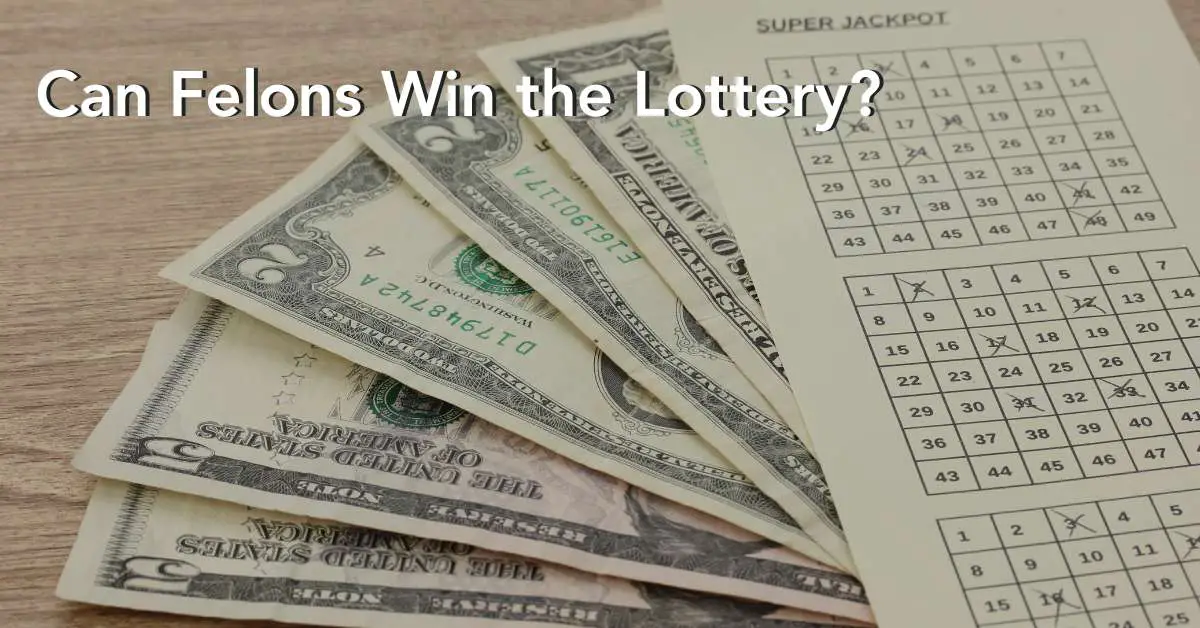 A lottery ticket with dollar bills